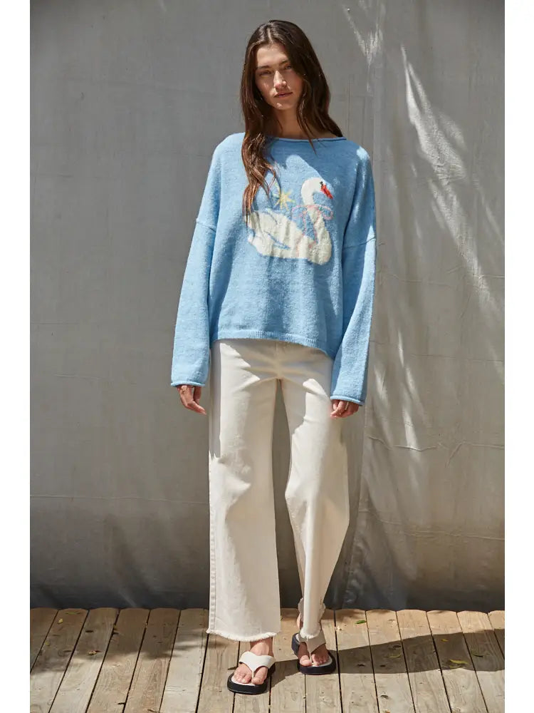 Swan Roll Neck Sweater