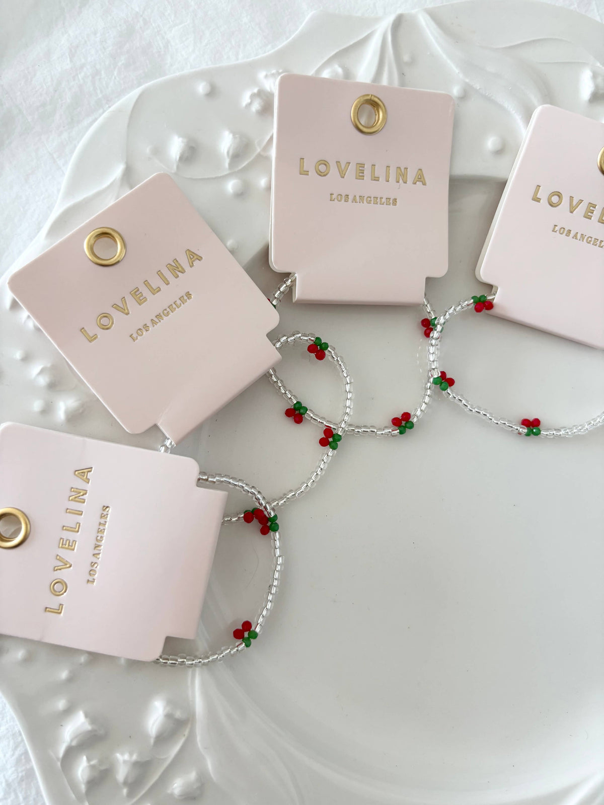Cherry Beaded Bracelet