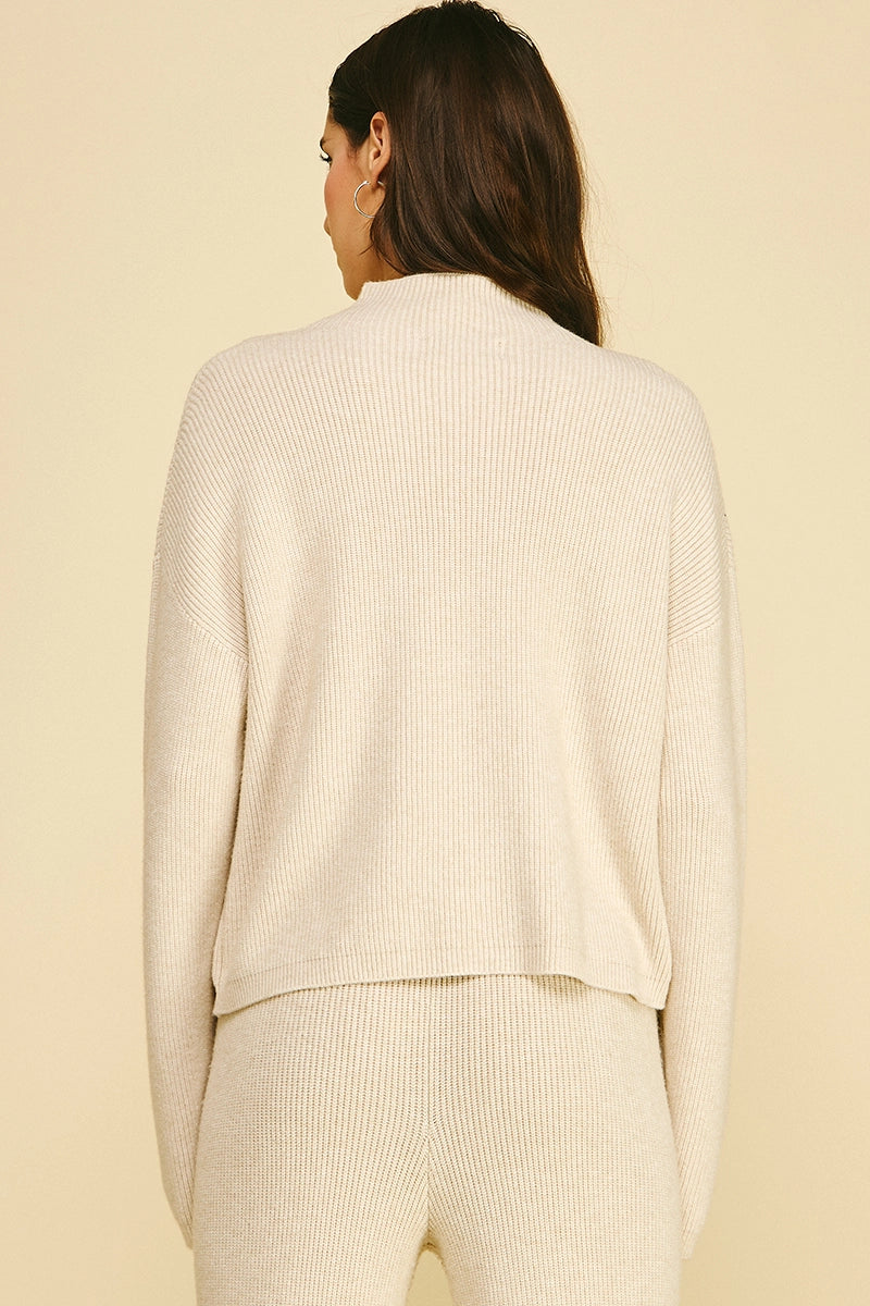 Ribbed Mock Neck Sweater