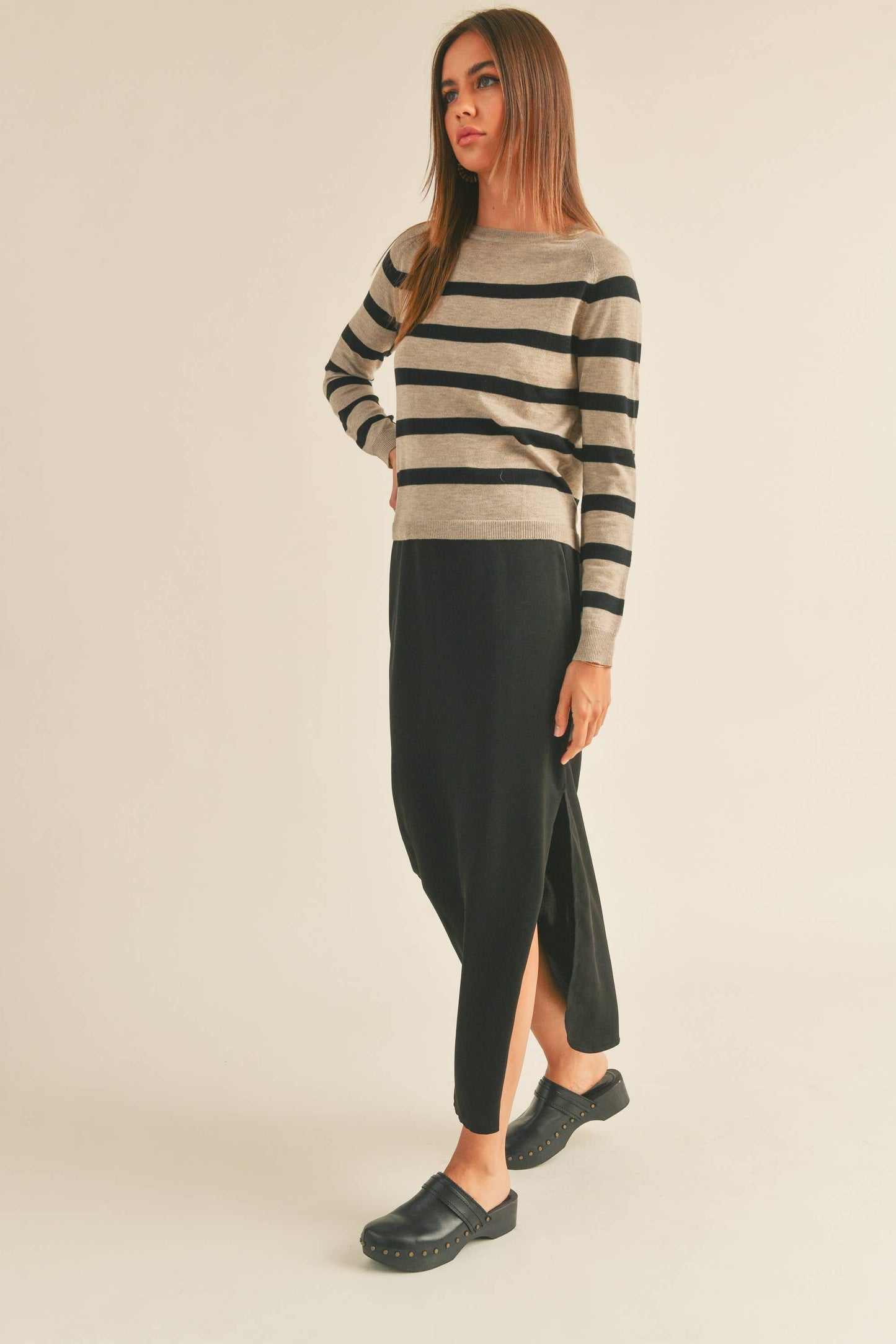 Striped Round Neck Sweater