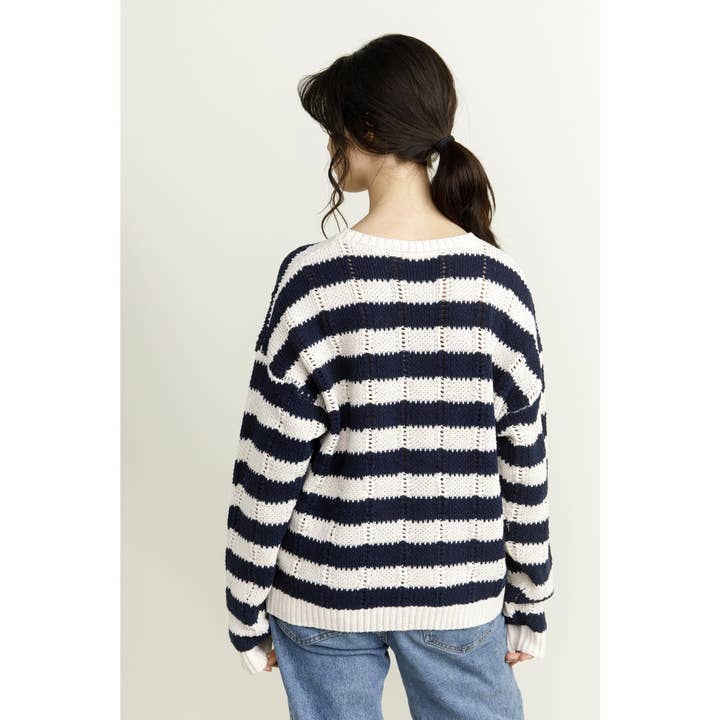 Striped Thick Knit Sweater