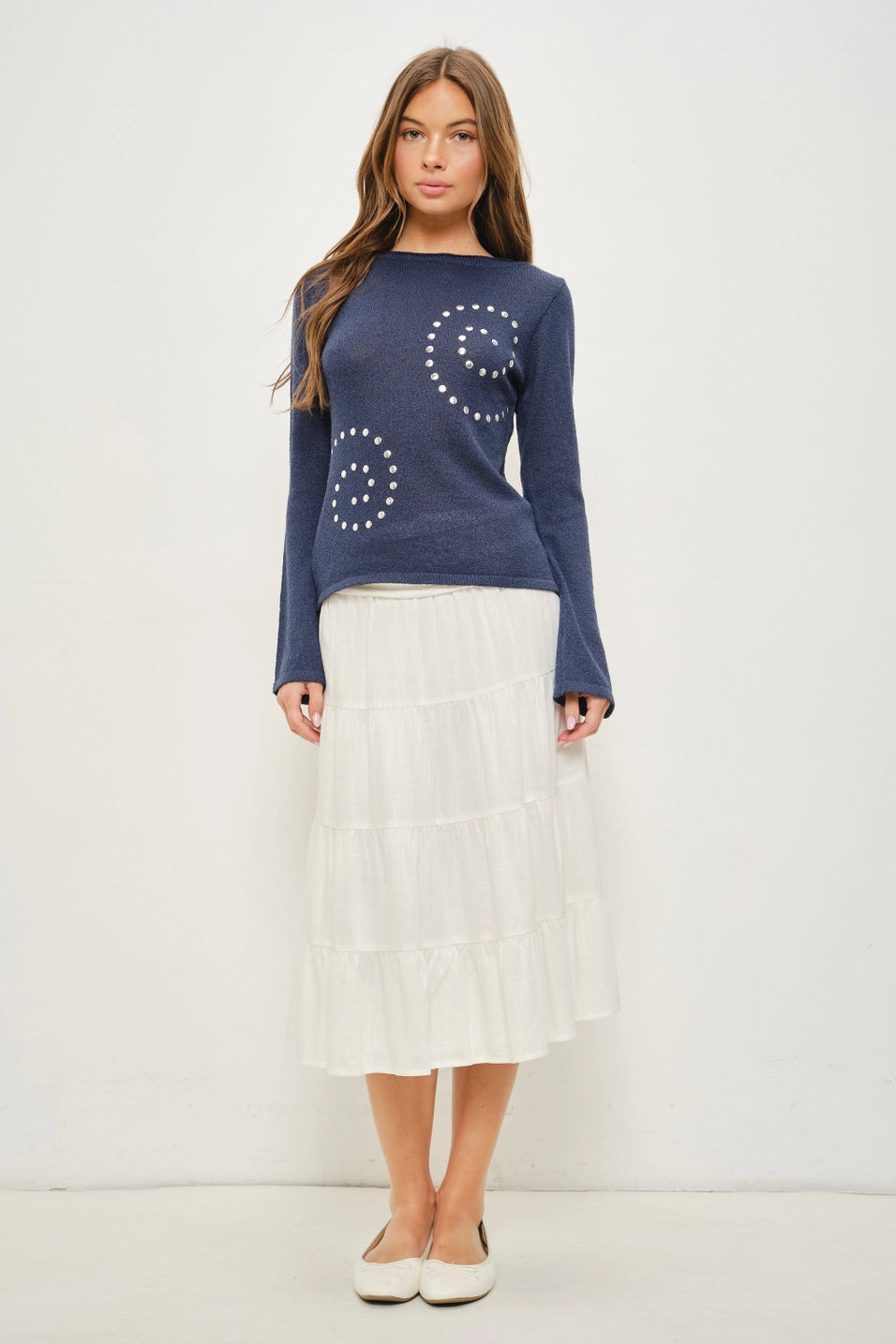 Ellie Studded Knit Top