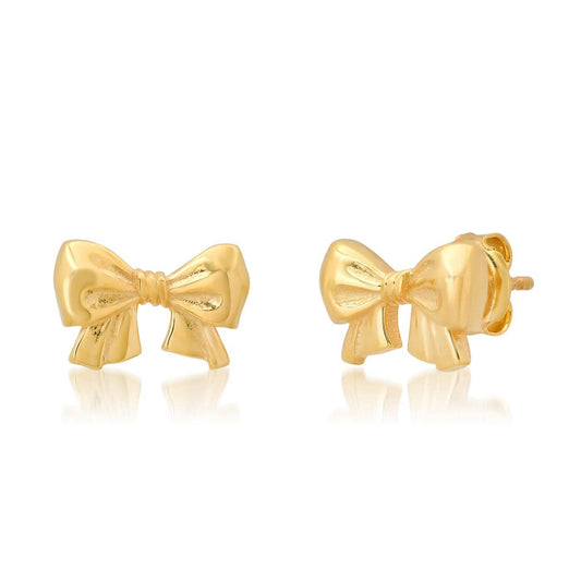 Gold Vermeil Plain Bow Posts