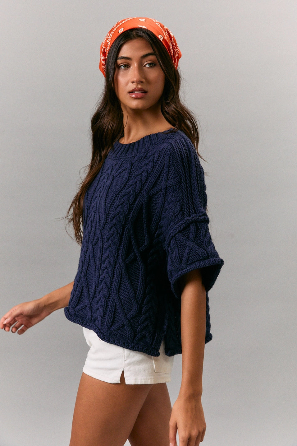 Short Sleeve Knit Sweater