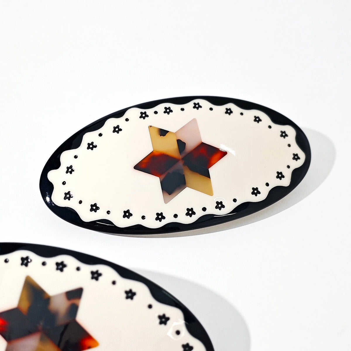 Tortoise Star Large Barrette
