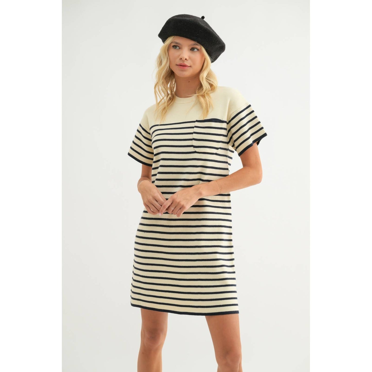 Striped Sweater Mini Dress
