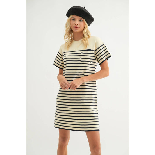 Striped Sweater Mini Dress