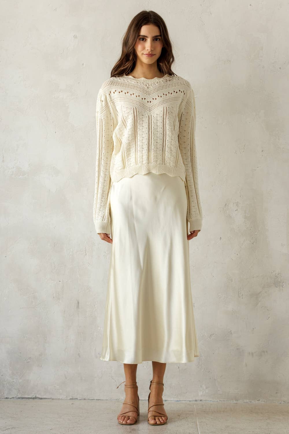 Pointelle Knit Sweater