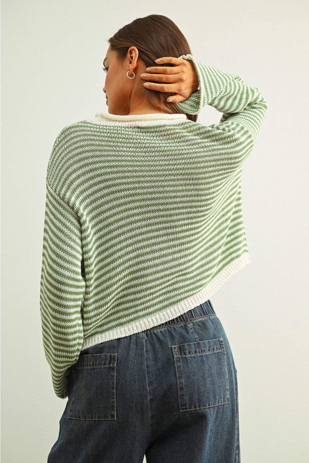Striped Button Up Cardi