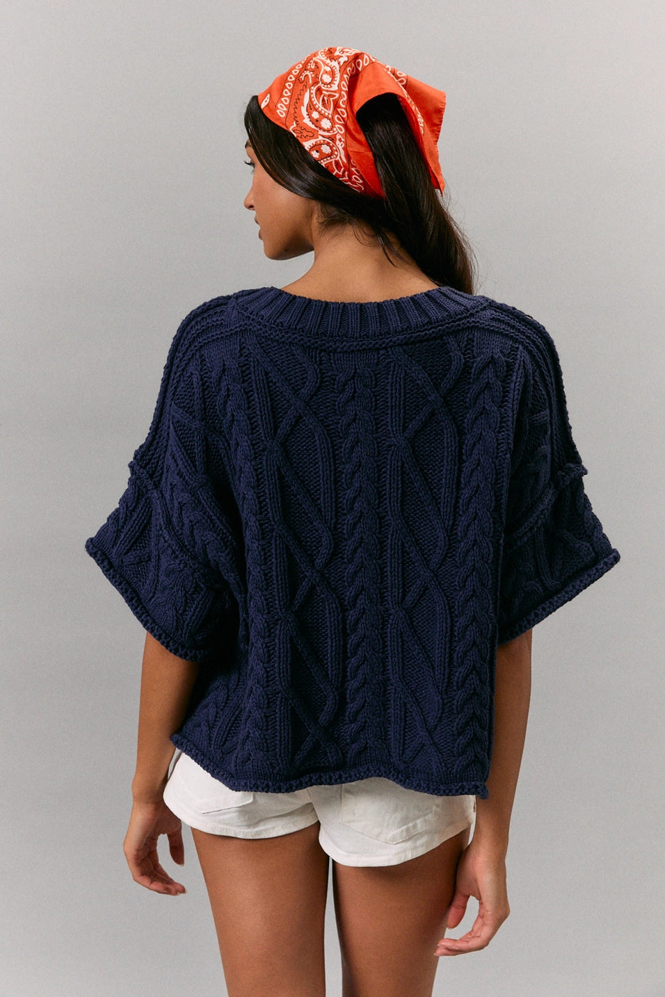 Short Sleeve Knit Sweater