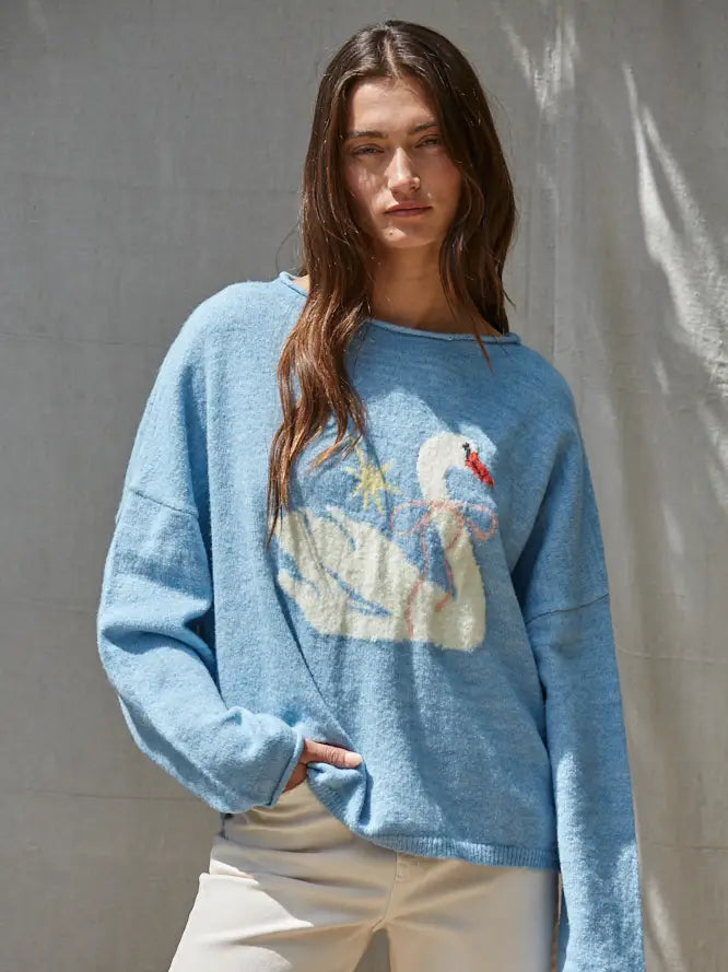 Swan Roll Neck Sweater