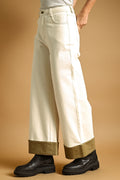 Contrast Cuff Pants