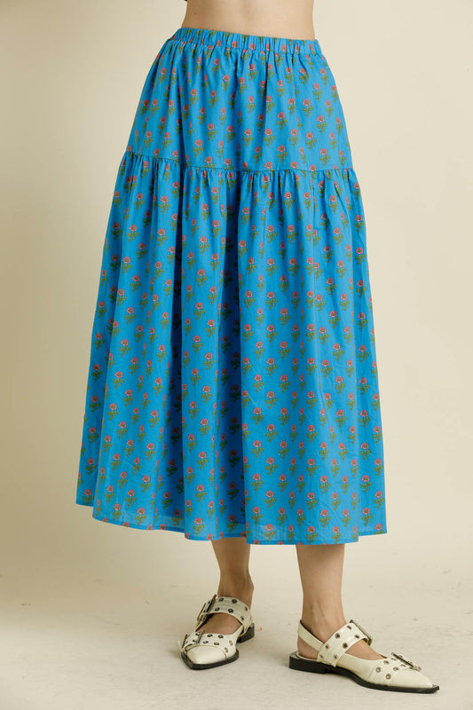 Printed Midi Skirt