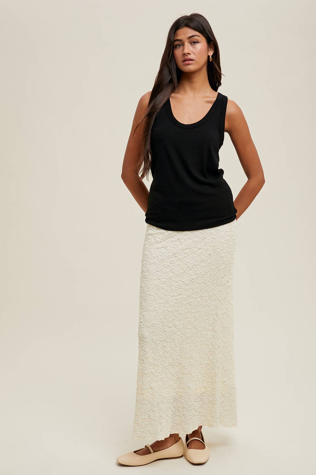 Basic Scoop Neck Rib Tank