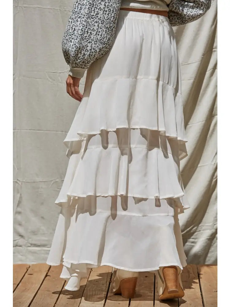 Chiffon Tiered Maxi Skirt