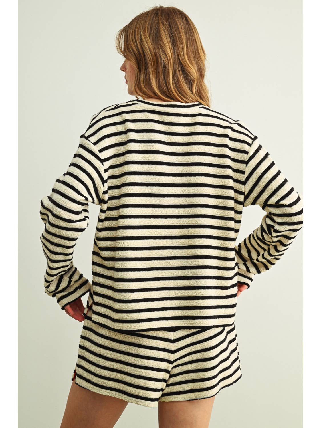Textured Stripe Shorts