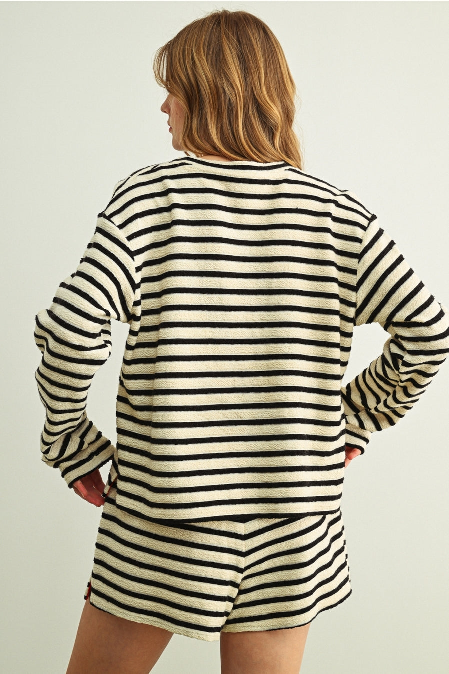 Weekend Textured Stripe Long Sleeve