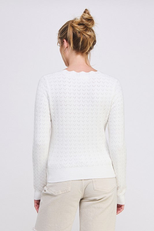 Pointelle Pullover