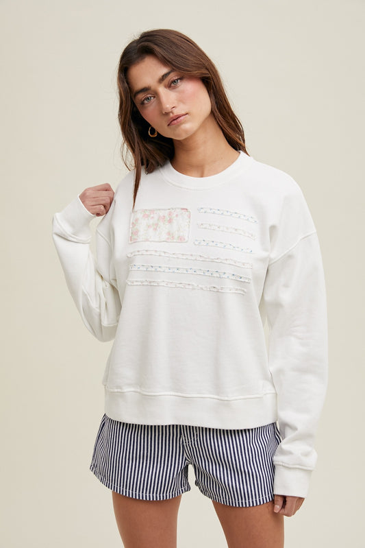 Floral Flag Sweatshirt