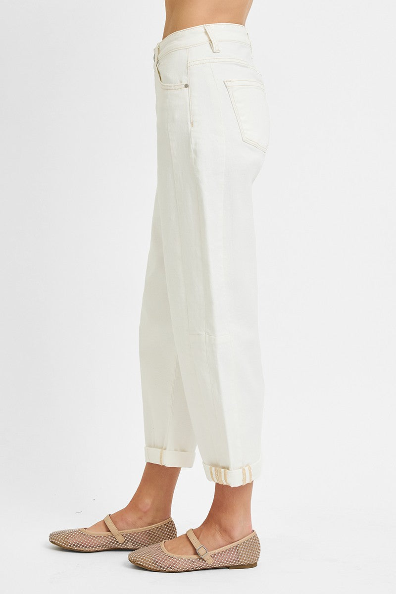 High Rise Barrel Jeans
