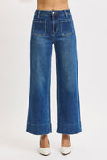 High Rise Patch Pocket Jeans