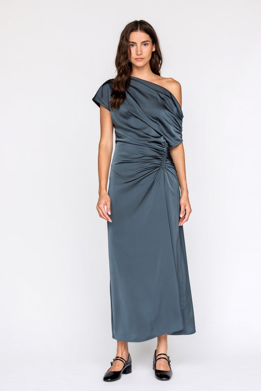 One Shoulder Midi Dress