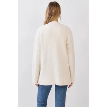 Chevron Open Front Cardigan