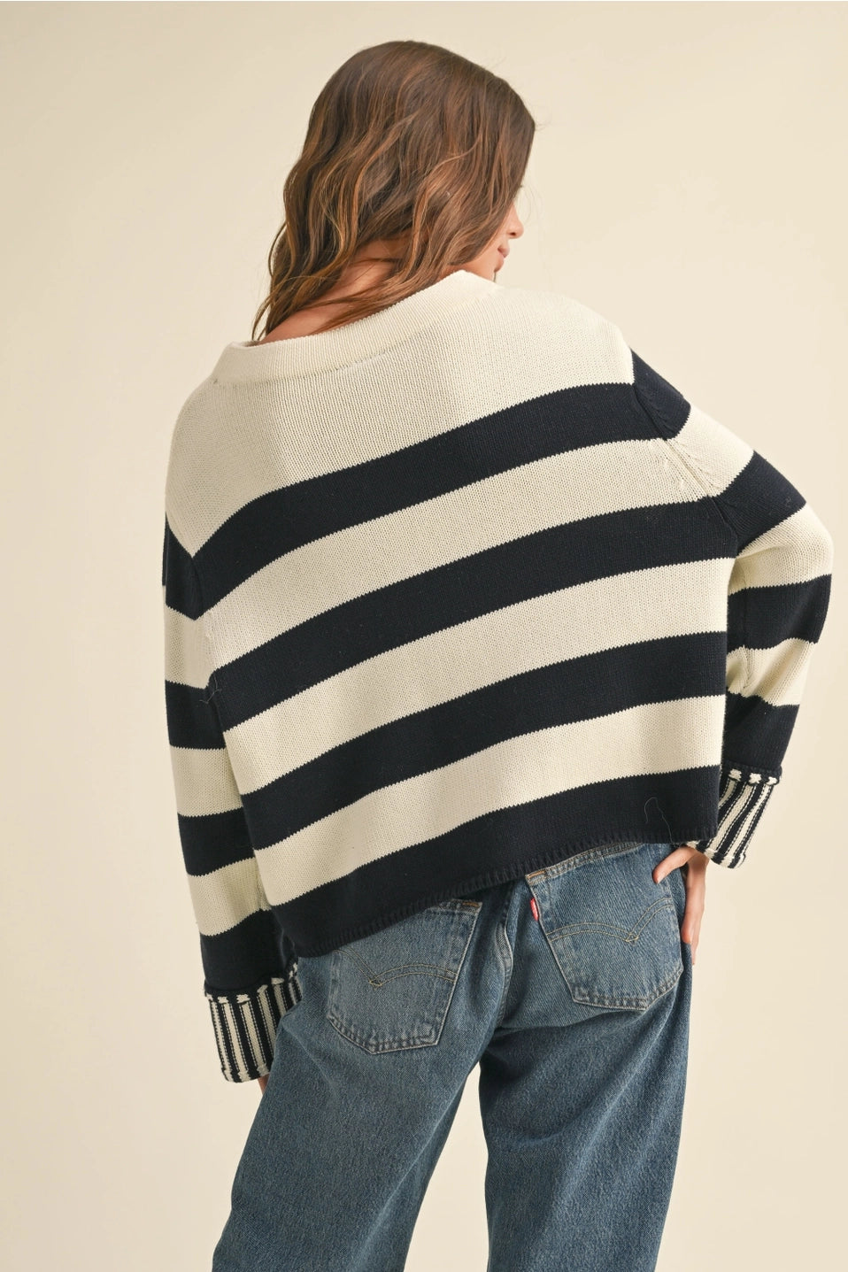 Contrast Striped Sweater