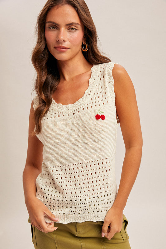 Cherry Sweater Tank