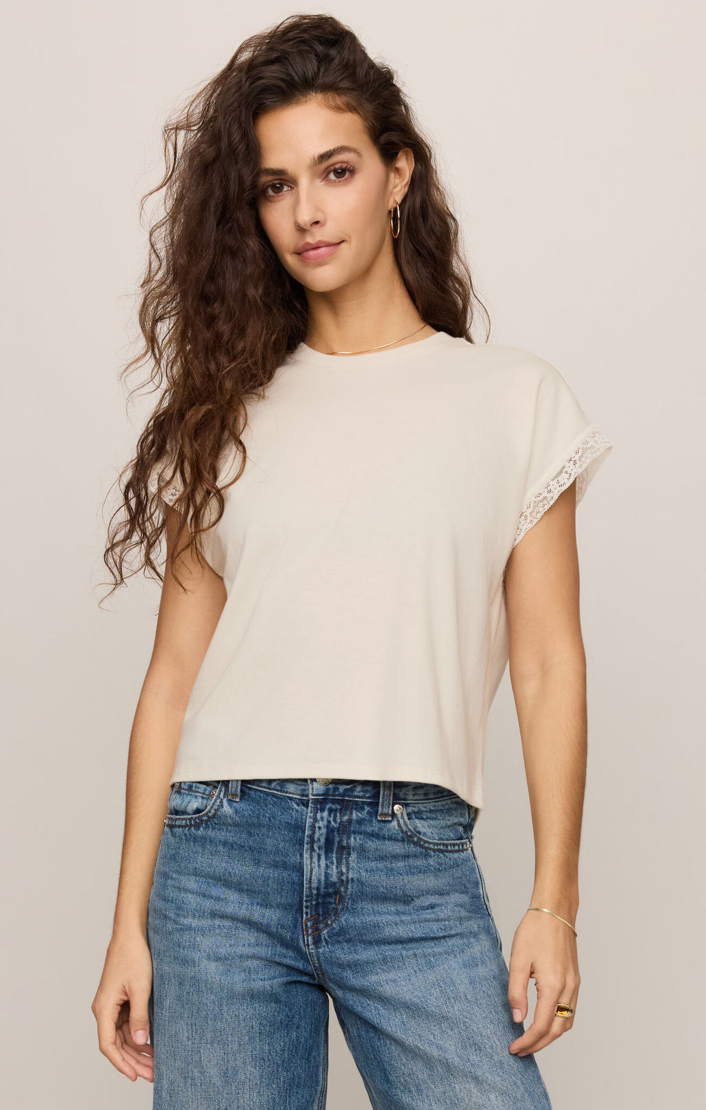 Marika Lace Trim Tee