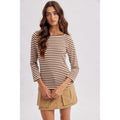 Striped Boatneck Top