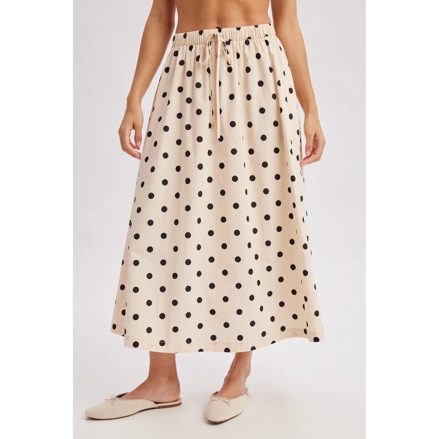 Polka Dot Midi Skirt