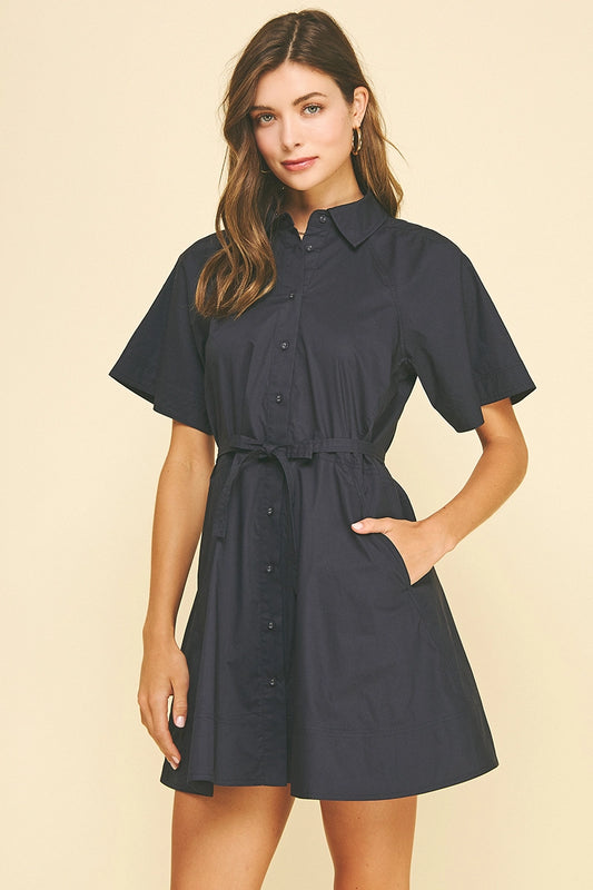 Button Down Mini Dress