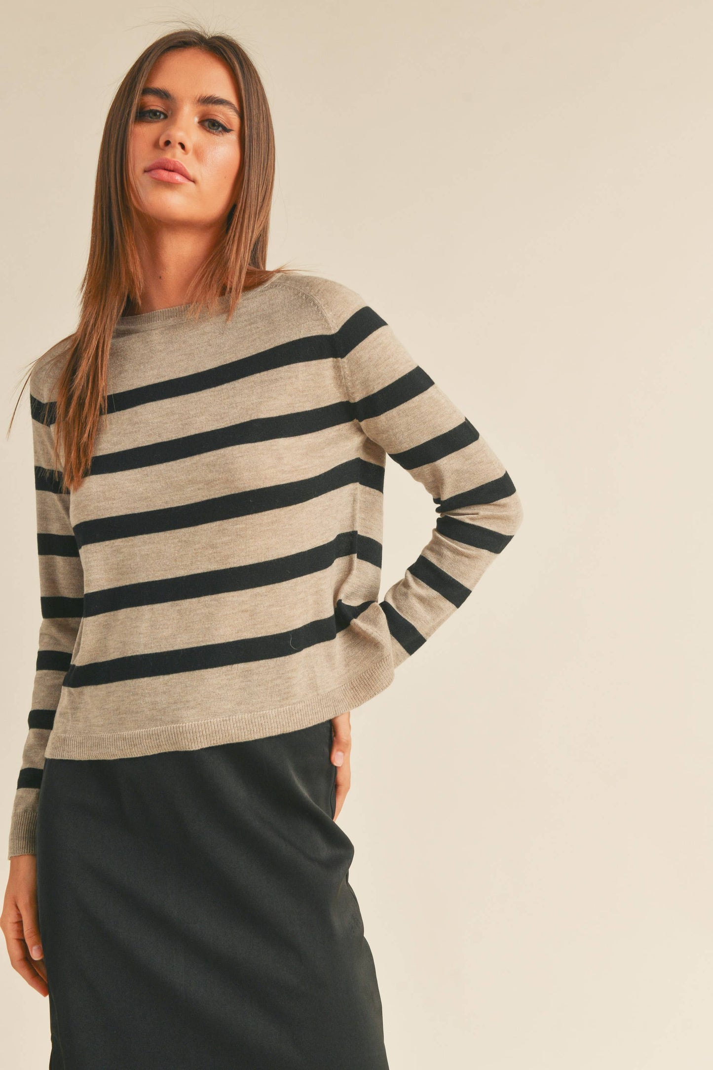 Striped Round Neck Sweater