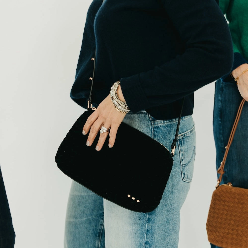 Suede Harper Shoulder Bag