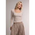 Heathered Scoop Neck Tee