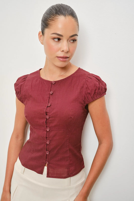 Marilyn Polka Dot Blouse