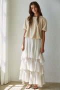 Chiffon Tiered Maxi Skirt