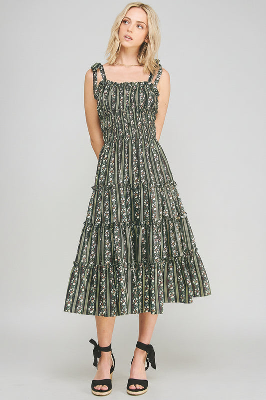 Spring Floral Midi Dress