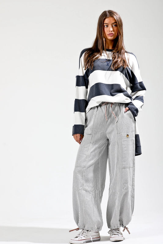 Vintage Washed Stripe Pants