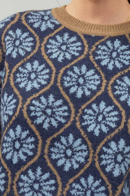Flower Pullover Sweater