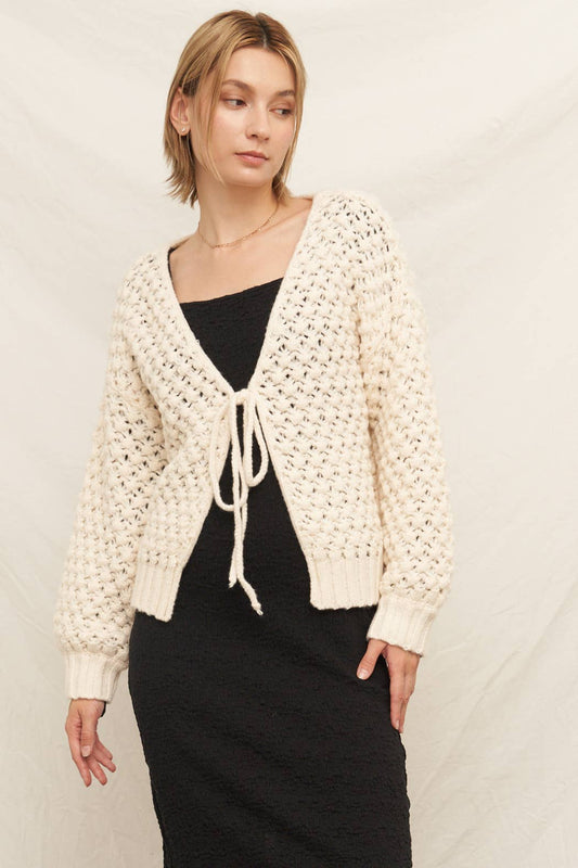 Front Tie Cardigan