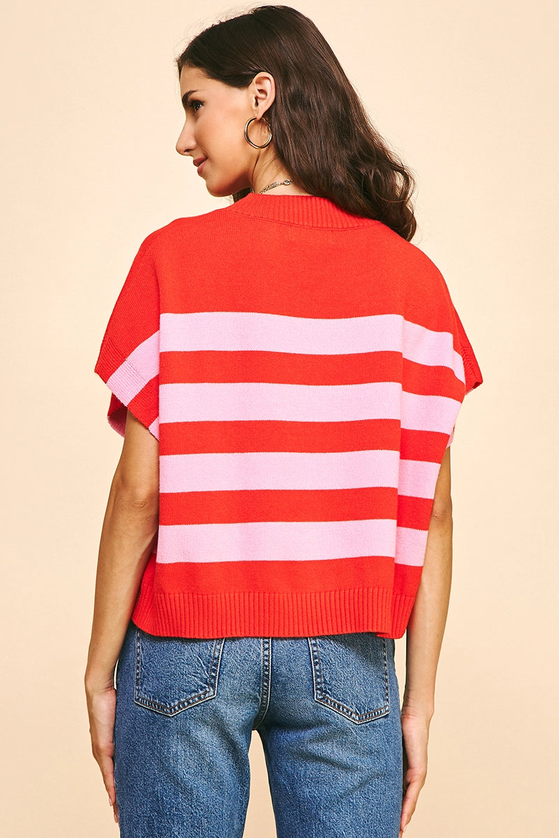 Stripe Sweater Vest