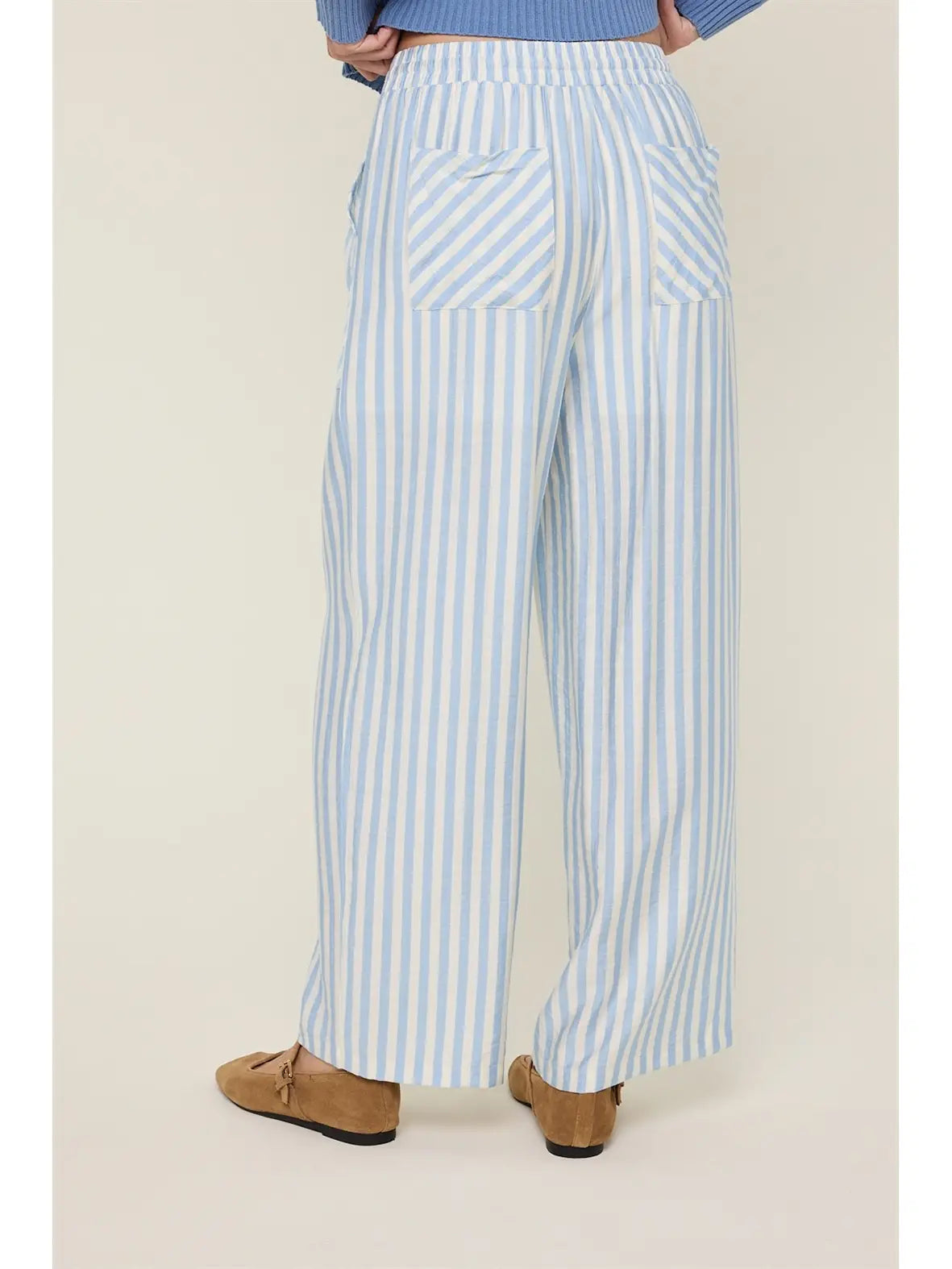 Striped Pants W/ Drawstring