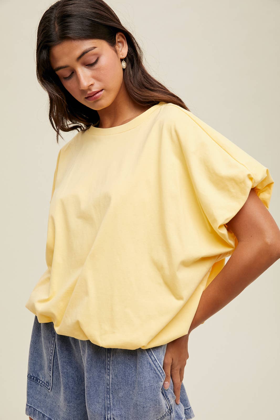 Bubble Hem Knit Top