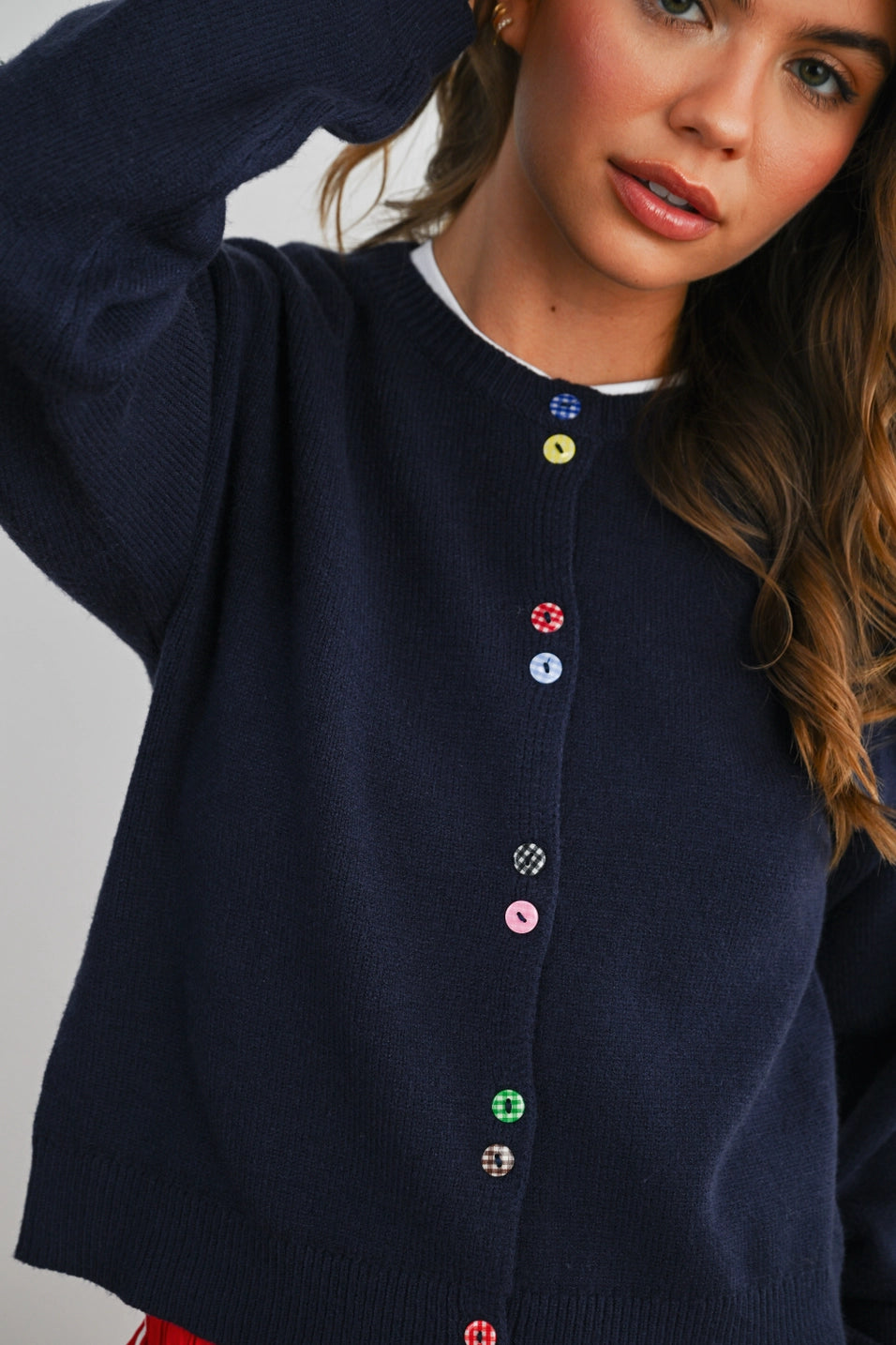 Colorful Button Cardigan