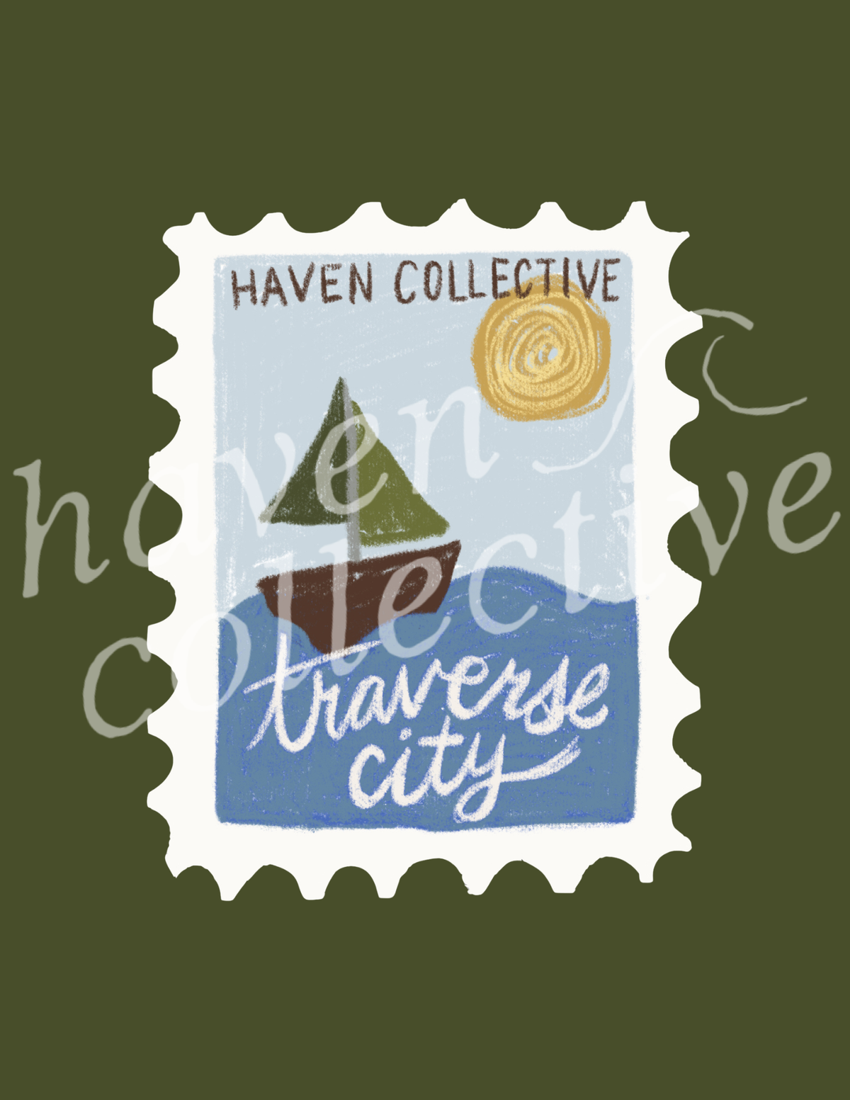 Postage Stamp Sticker