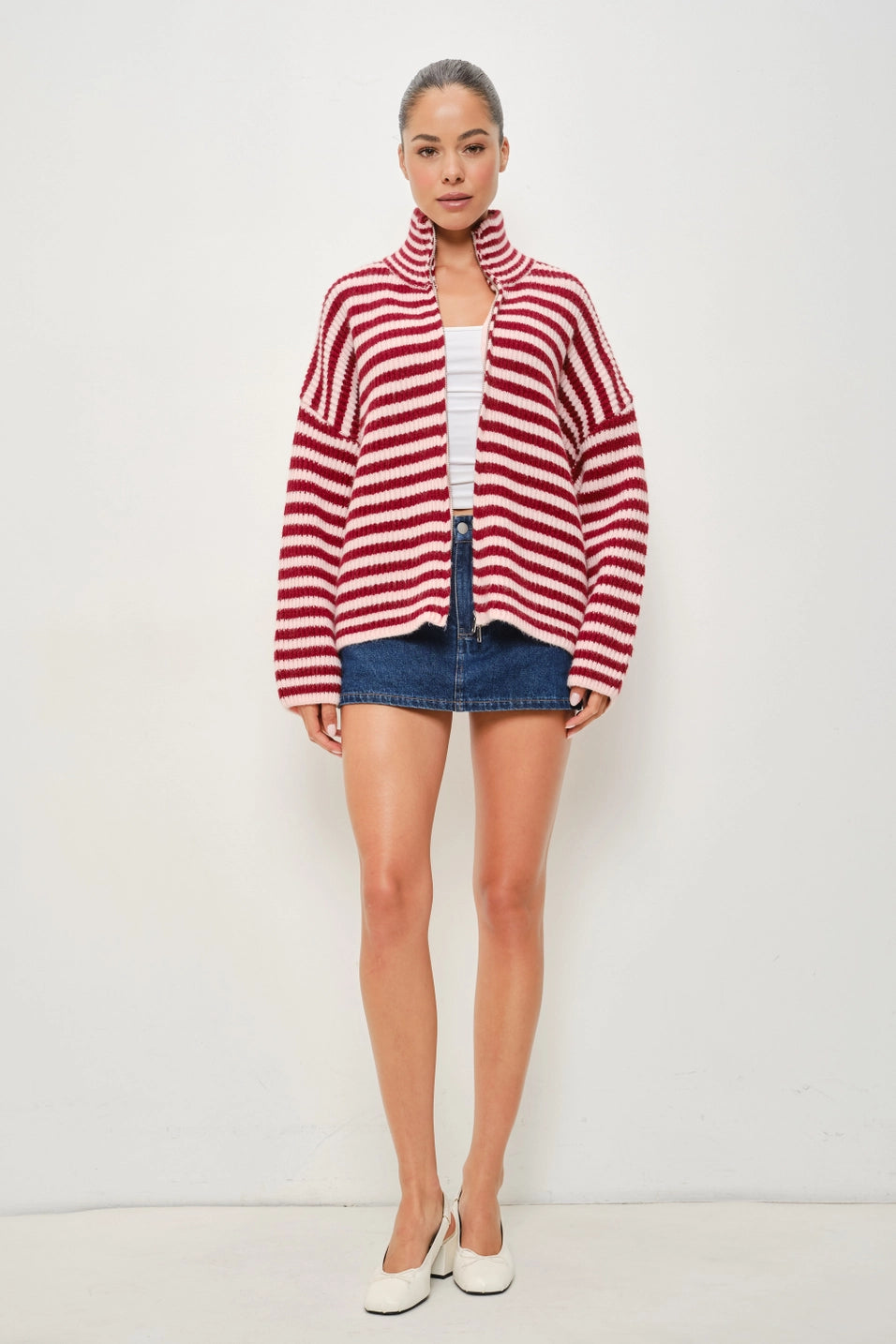 Zane Striped Knit Jacket