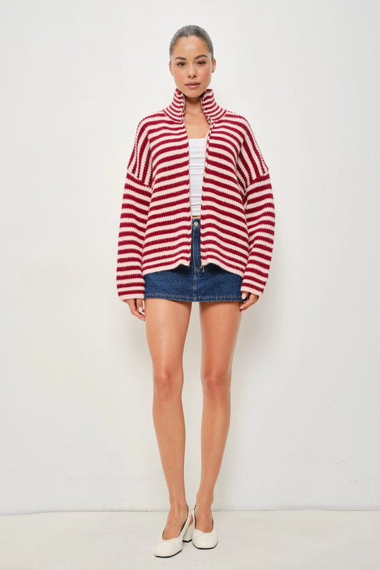 Zane Striped Knit Jacket