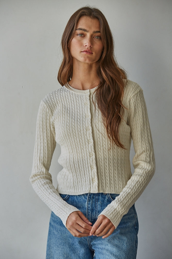 Cotton Button Down Cardigan